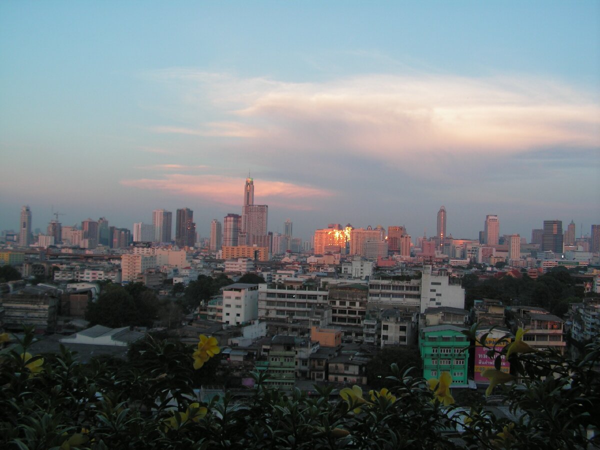Вид на утренний Бангкок