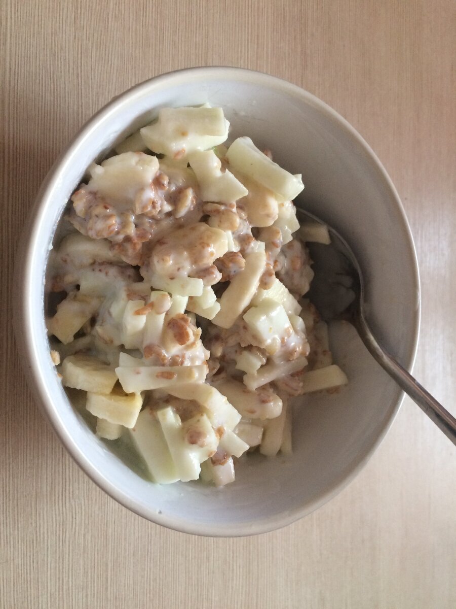 Внешний вид одного из моих завтраков. Вид до)