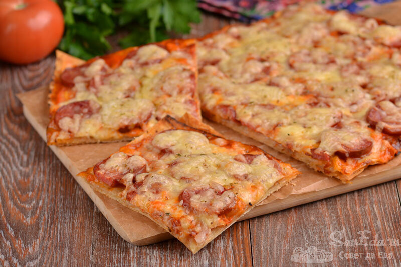 Пицца из лаваша в духовке – пошаговый рецепт приготовления с фото