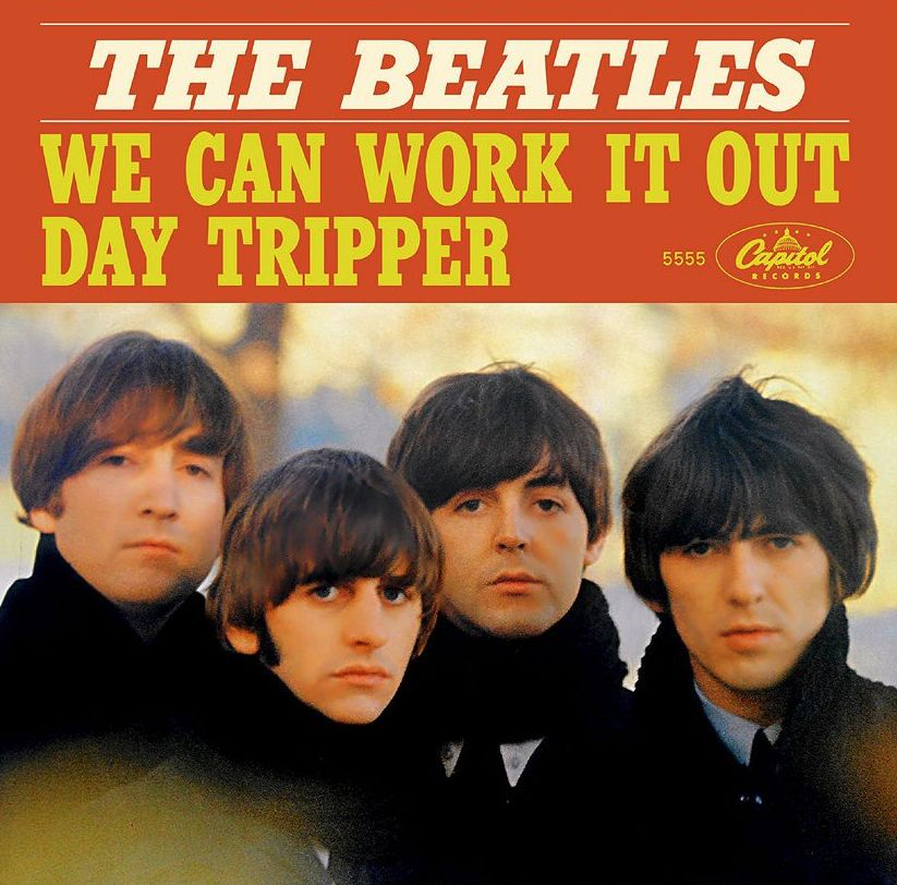 Сингл дай. Beatles we can work it out Day Tripper. Day Tripper the Beatles. The Beatles 1965. Обложки синглов Битлз.