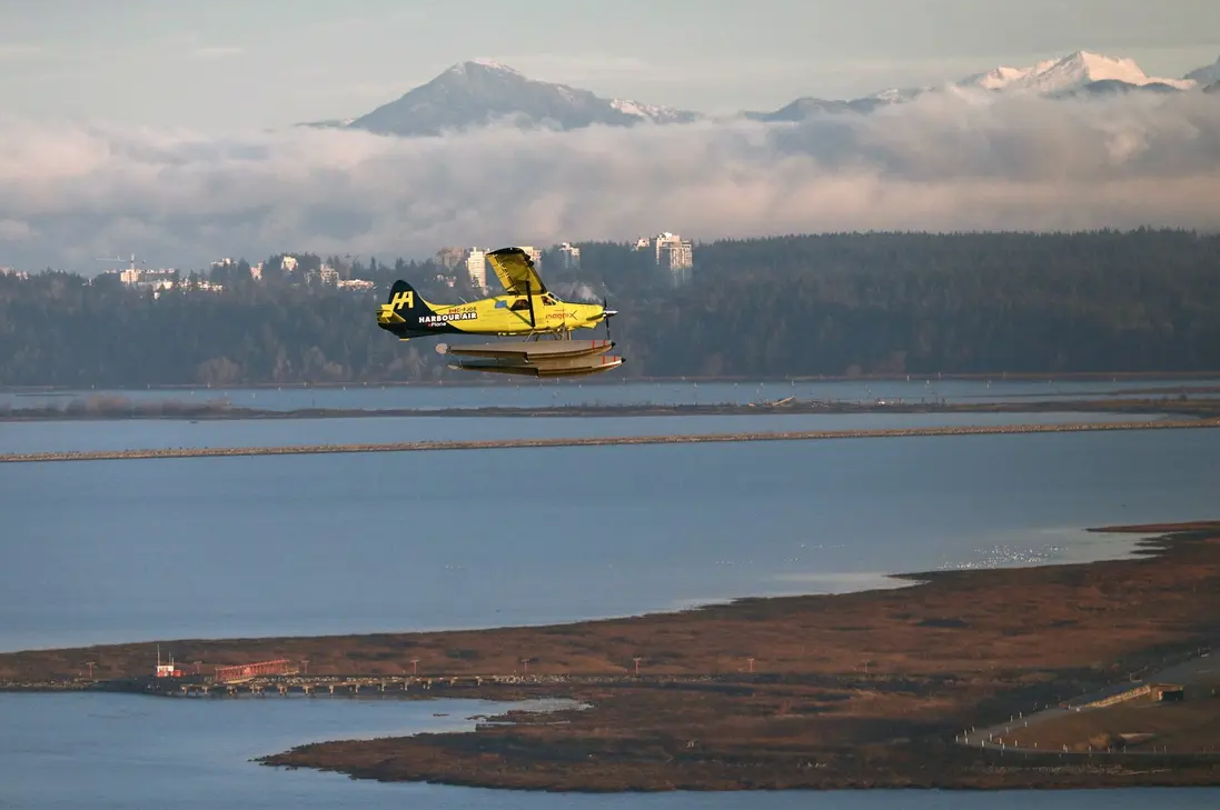 Полет вокруг реки Фрейзер в Ванкувере