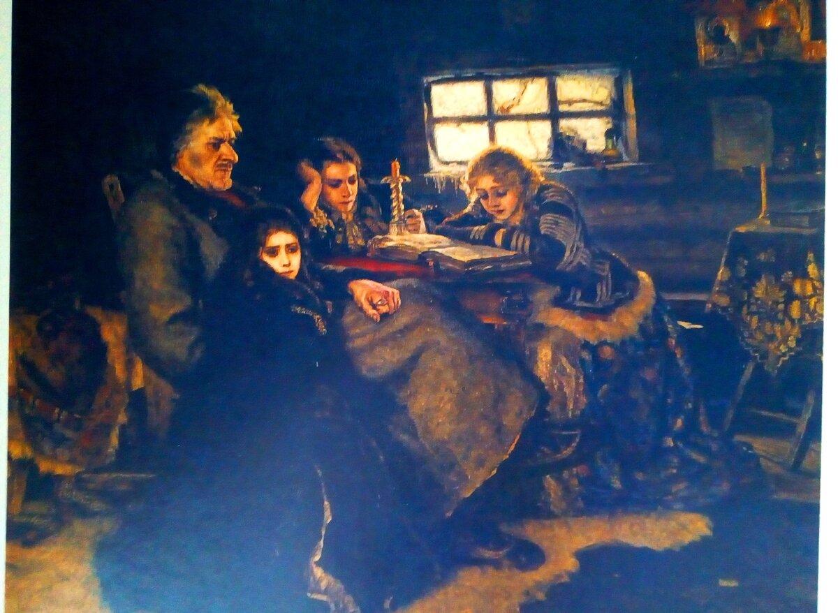 "Меньшиков в Березове". Суриков В.И. 1883 год.