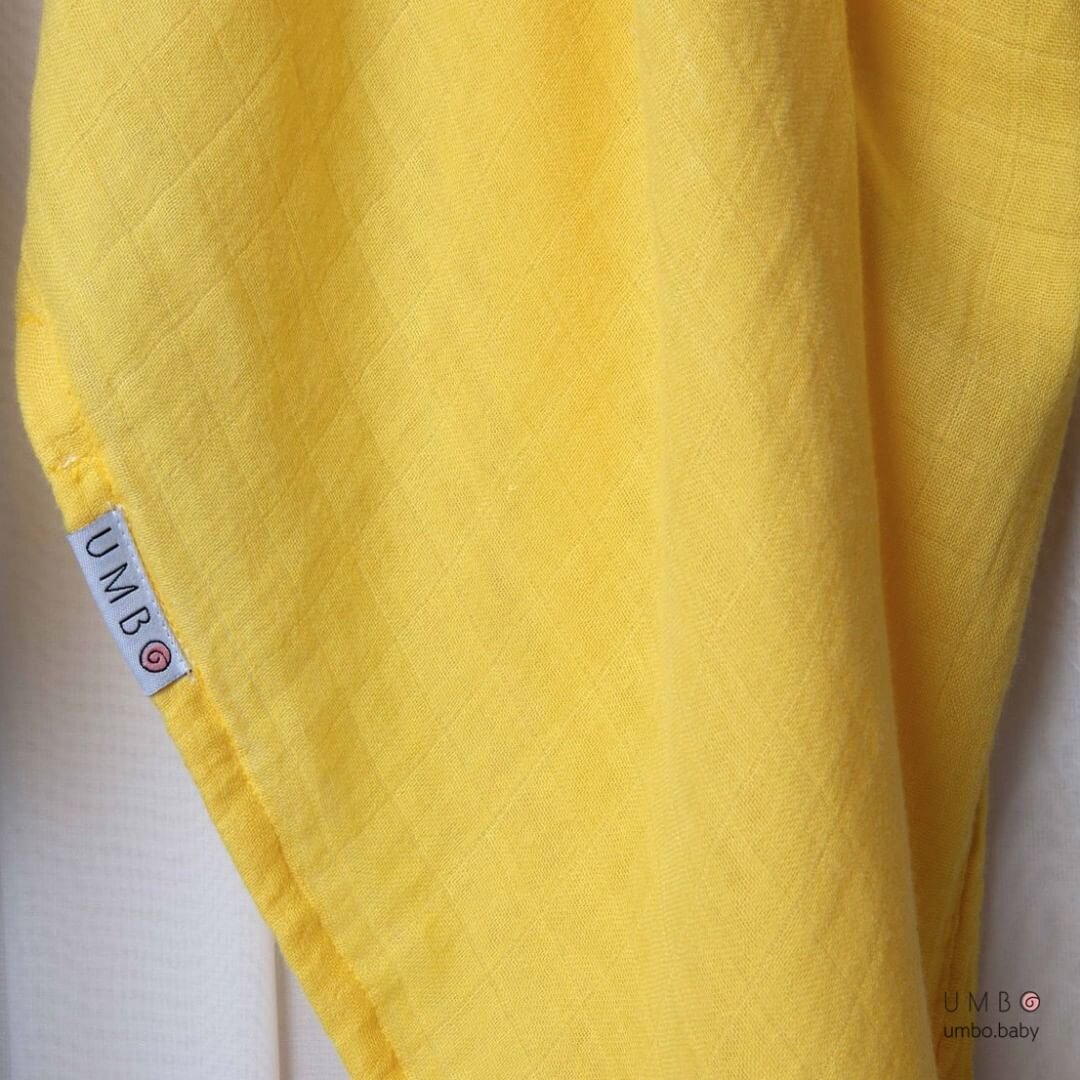 Муслиновая пеленка с застёжками UMBObasic - "Желтое солнце"