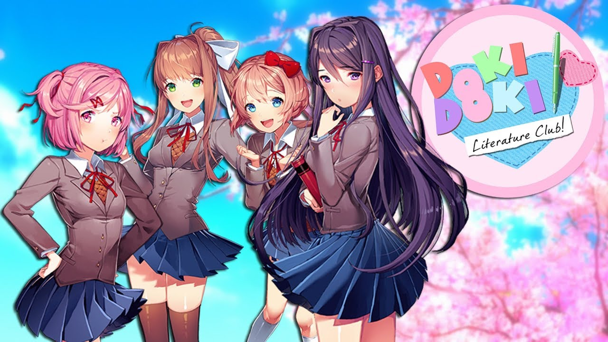 Тук тук литературный клуб. Doki Doki Literature Club игра. Сальвато доки доки.