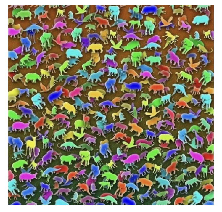 Найди жирафа.