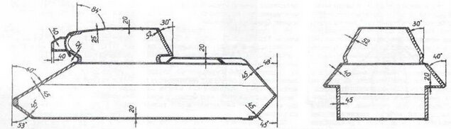 Схема бронирования танка Т-34-76 