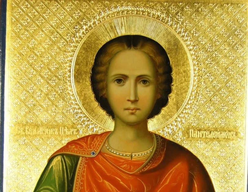 Ребенок святому пантелеймону. Икона Пантелеймона целителя. Икона Святого Пантелеймона целителя.