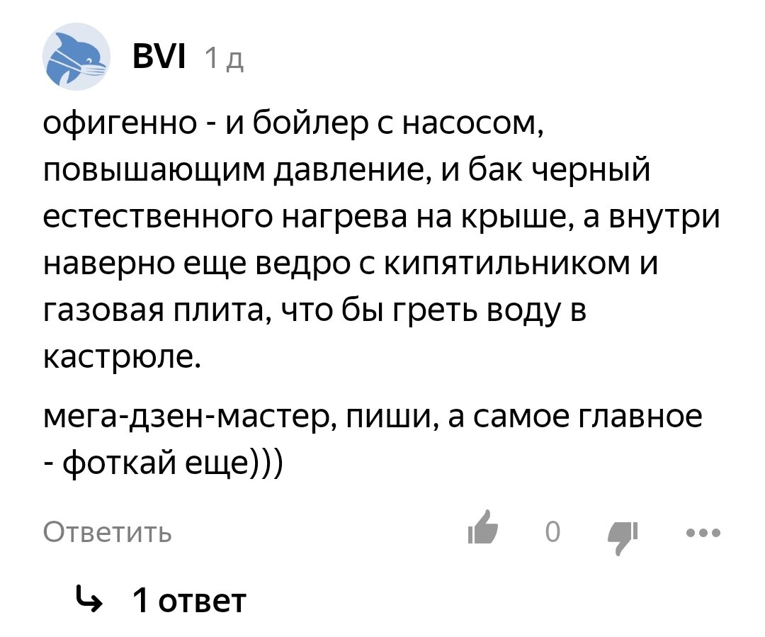 Скриншот комментария со статьи