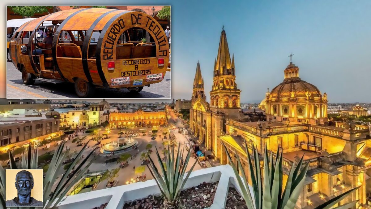 Столица штата г. Гвадалахара и автобус на Текилу.