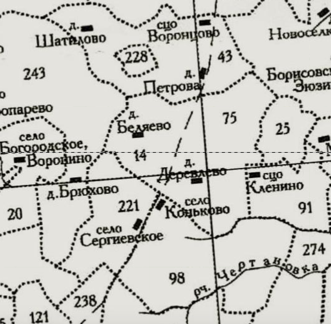 Карта местности 1766 года. С сайта www.retromap.ru.