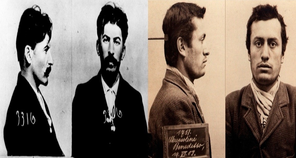 Сталин и Муссолини во время ареста