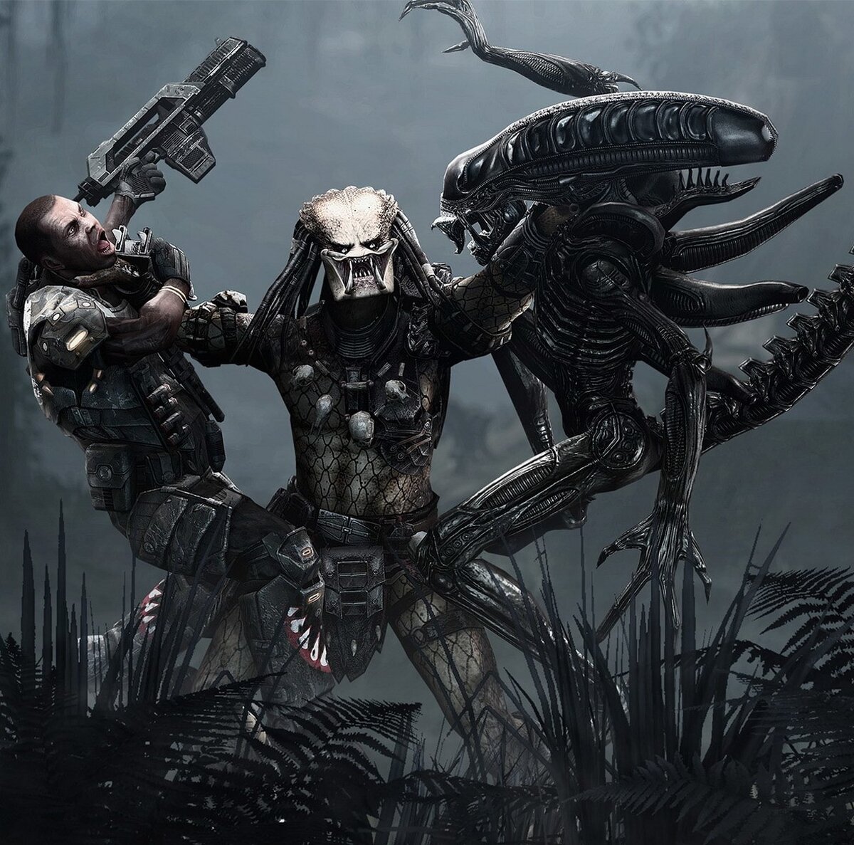 Игру хищник чужой. Aliens vs. Predator (игра, 2010). Alien vs Predator 2010. Хищник из игры чужой против хищника 2010. Aliens vs Predator 2010 морпехи.