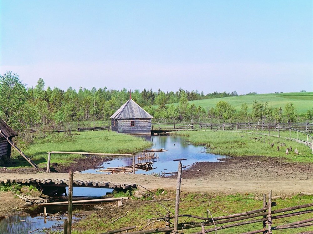 Исток Волги (у деревни Волговерховье). 1910 год. Фото С. М. Прокудина-Горского © Creative Commons