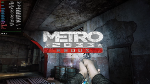 Metro 2033 redux steam proton vs нативная версия I3 10100f + rx6400 + ALT linux(5.15)