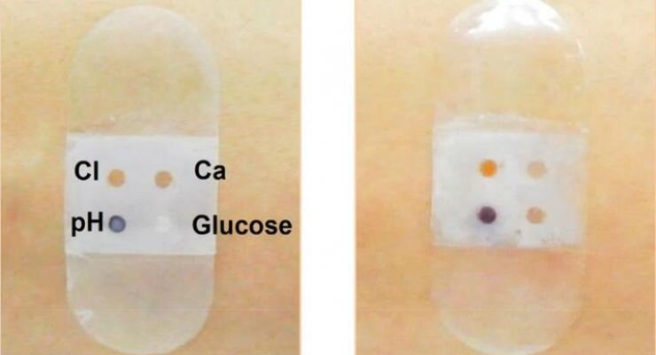 Биосенсорная «наклейка» собирает и анализирует пот 