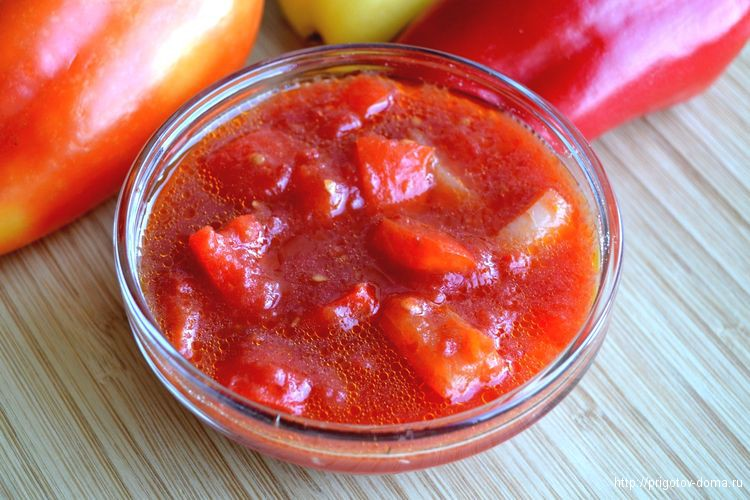 Лечо из болгарского перца и помидоров