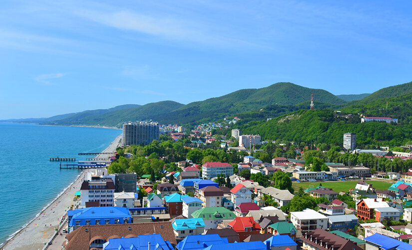 Вид на чёрное море в Лазаревском