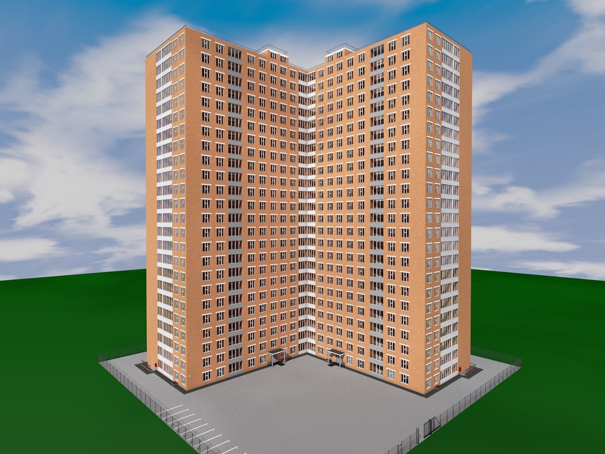 Проект сейсмостойкого двадцатипятиэтажного двухподъездного дома на 299 квартир