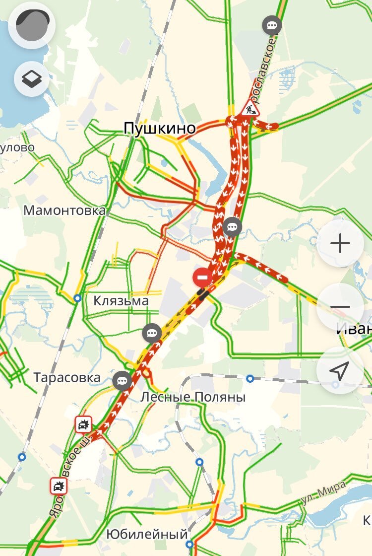 Карта пробок мытищи