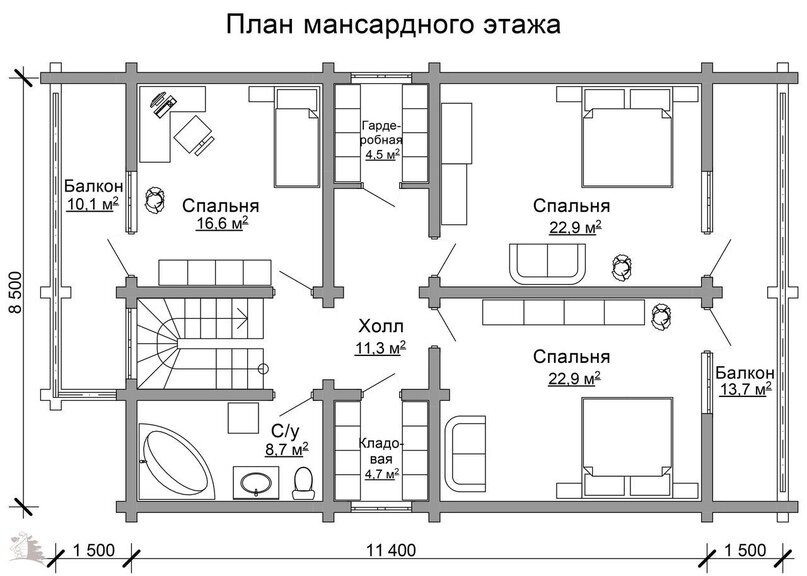 Начертить план помещения