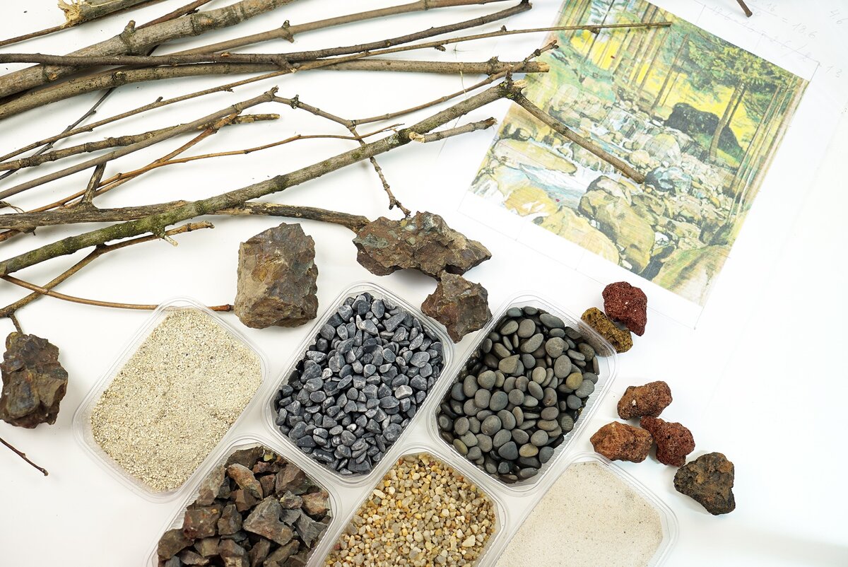 Материалы для оформления аквариума.