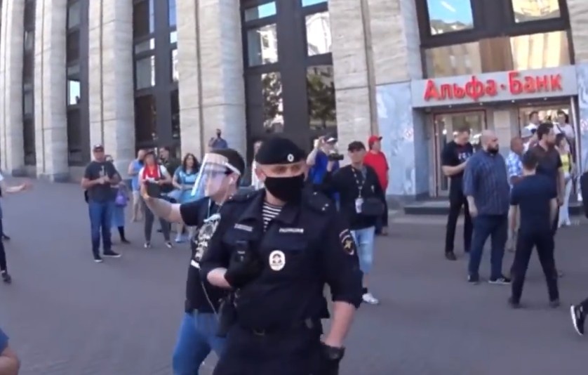 Первые задержания после карантина, Митинг в Москве 22 июня 