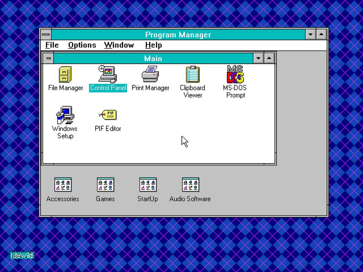 Изображение интерфейса ОС Windows 3.1