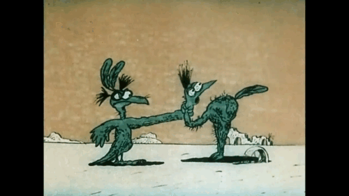 Мультфильм «Крылья, ноги и хвосты» (1988), режиссёры И.Ковалёв и А.Татарский (по сказке А. Иванова).