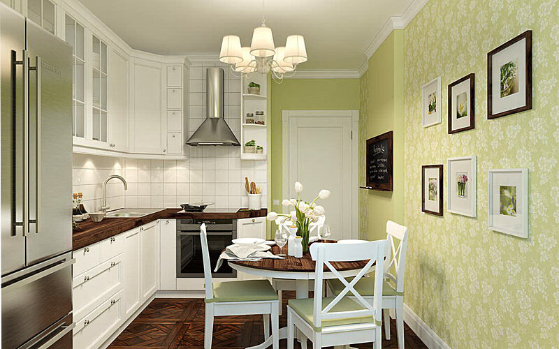 Обои для маленькой кухни: выбираем такие, которые сделают ее уютнее и  зрительно просторнее | Dream house | Дзен