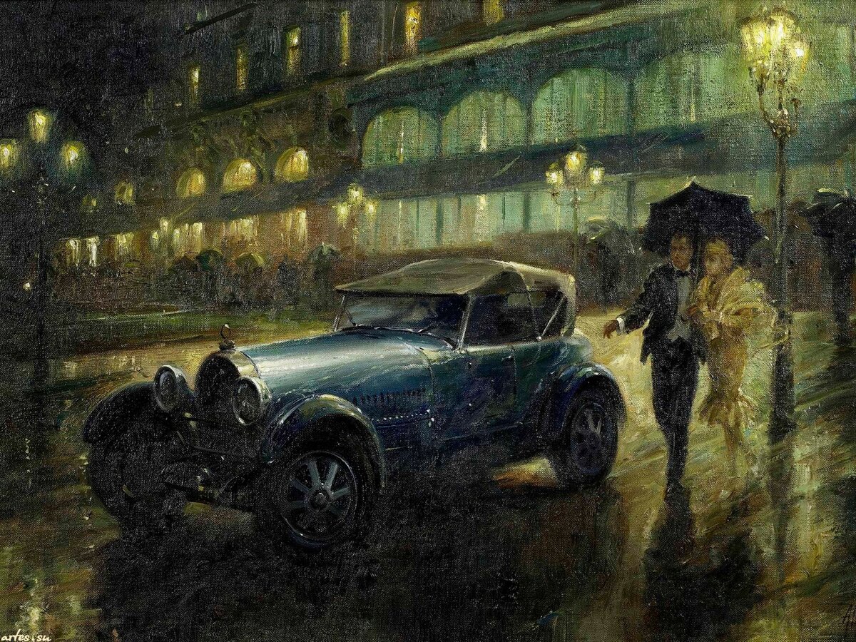 Ретро автомобили арт