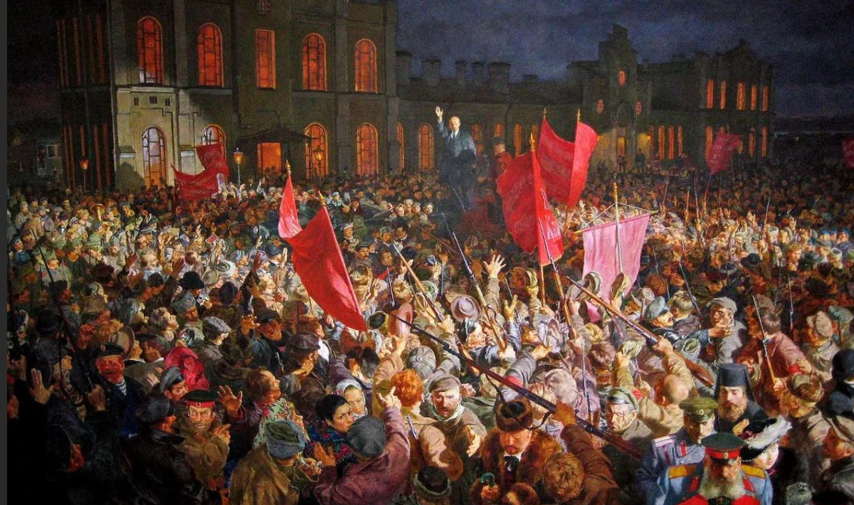Фрагмент картины, посвящённой революции 1917 года. Из открытых источников
