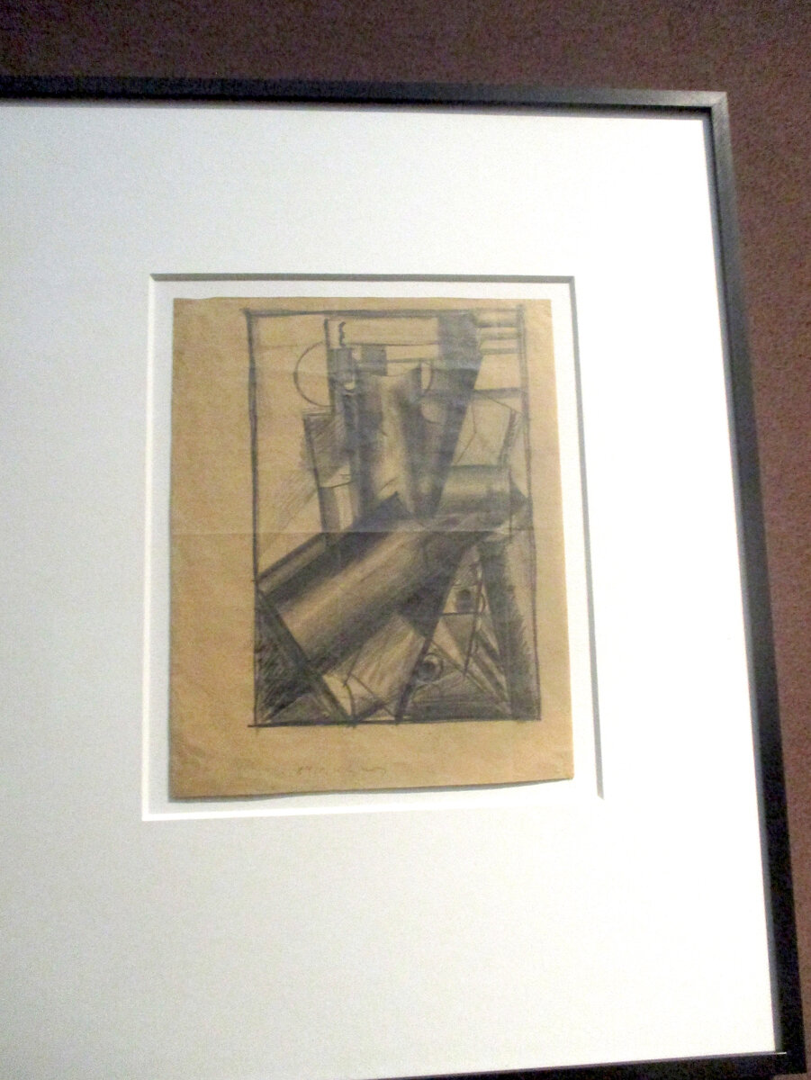 Н.Суетин. Кубуфутуристическая композиция. Бумага, карандаш. 1924. Собрание SEPHEROT Faundation, Швейцария
