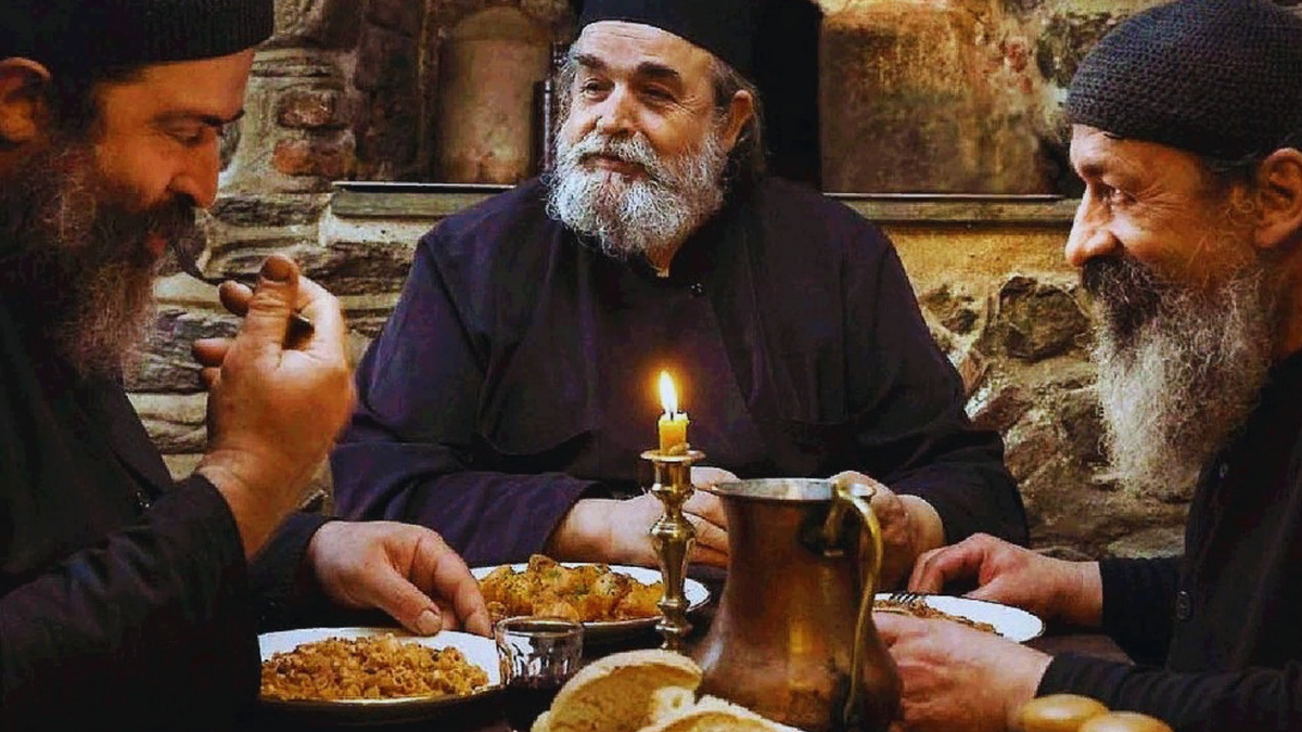 Для чего нужно поститься. Меци ПАГК (Великий пост). Православный монах. Трапеза в монастыре. Православная еда.