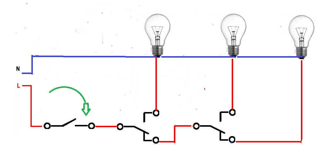 схема для коридоров, туннелей,  складов ... и всего очень длинного