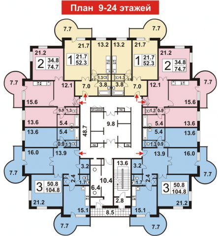 перепланировка квартир п3м