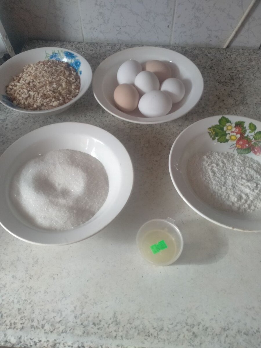 Продукты, необходимые для коржей