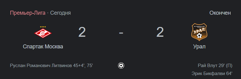 Александр Мостовой высказался после ничьей в матче 18-го тура «Спартак» — «Урал»