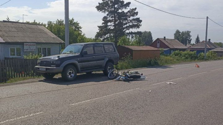 В Прокопьевске подросток на мотоцикле пострадал в ДТП с иномаркой. Фото: ГИБДД Кузбасса 