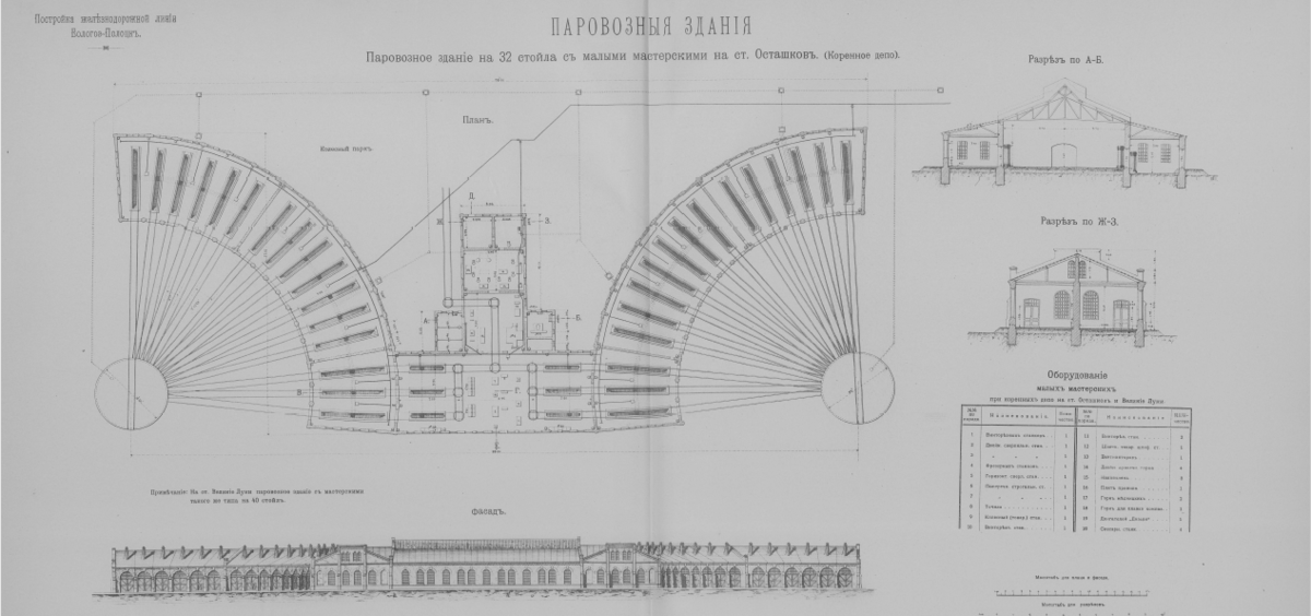 Веерное депо чертежи