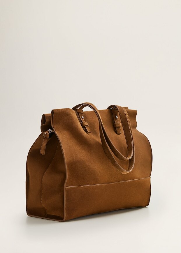 Замшевая коричневая сумка