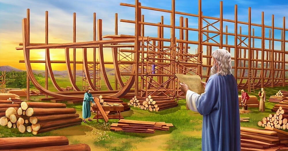 Ной строит Ковчег Ноев Ковчег. Библейский Ковчег ноя Библия. Постройка Ноева ковчега. Ной Библейский персонаж.