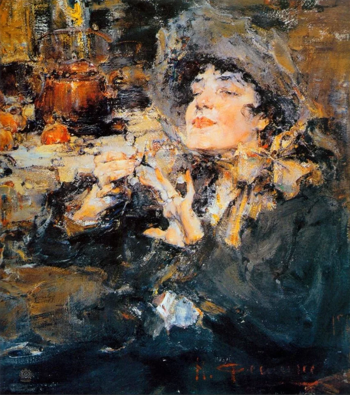 Дама за маникюром.1917г..Из свободного источника