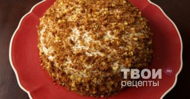                                                                                Берем две кастрюли. В большую  наливаем воды, а меньшую вставляем в нее. Сюда же кладем сливочное  масло. Нагреваем масло в кипящей воде, пока оно не растает, затем даем  ему немного охладиться.                                                                                                 Яйца добавляем в чашу миксера и  смешиваем их на медленной скорости. Сюда же потихоньку добавляем  сливочное масло. Все хорошенько смешиваем до однородной массы и  добавляем сгущенное молоко.                                                                                                 В тесто добавляем соду, погашенную  уксусом. Затем включаем миксер на медленную скорость и добавляем муку  небольшими порциями. Все хорошенько смешиваем до однородной массы.                                                                                                  Разогреваем духовку до 170 градусов.  Берем форму для выпекания, смазываем маслом и выливаем в нее половину  теста. Ставим форму в духовку на 15-20 минут. Проверяем на готовность  зубочисткой - на ней не должно оставаться сырого теста.                                                                                                 Затем достаем форму из духовки, даем немного остыть и вынимаем светлый корж.                                                                                                 Пока форма остывает, добавляем в  оставшееся тесто столовую ложку какао-порошка и взбиваем до однородной  массы.                                                                                                  Затем очищаем форму бумажным  полотенцем и смазываем маслом. Заливаем сюда же все оставшееся тесто и  готовим по аналогии с белым коржем.                                                                                                 Достаем форму из духовки, даем немного остыть и вынимаем темный корж.                                                                                                 Остывшие коржи обрезаем по бокам  толщиной примерно сантиметр и крошим в миску - они пригодятся для  украшения. Теперь разрезаем оба коржа поперек с помощью длинного ножа.                                                                                                  Беремся за приготовление глазури.  Для этого выливаем сметану в миску и добавляем сахар.                                                                                                 Тщательно размешиваем, до полного растворения сахара.                                                                                                 Затем на блюдо кладем первую половинку темного коржа.                                                                                                 Смазываем сметанной массой.                                                                                                 Затем вилкой прокалываем половинку белого коржа с обеих сторон.                                                                                                  Кладем светлый корж поверх темного и смазываем сметанной массой.                                                                                                 Вторую половинку темного коржа  выкладываем поверх белого и смазываем сметанной массой.                                                                                                 Последним укладываем белый корж,  также прокалываем его вилкой с обеих сторон.                                                                                                 Покрываем торт сметаной массой со всех сторон и убираем с блюда лишнюю сметану.                                                                                                  Украшаем торт равномерно посыпанной  крошкой и ставим в холодильник на 6-8 часов. Готовый торт подаем к  столу, приятного аппетита!                                                           Рецепт "Сметанник" готов, приятного аппетита ;)
Вопросы, предложения и пожелания - пишите в комментариях, я с радостью всем отвечу
Подробнее: https://tvoirecepty.ru/recept/smetannik 