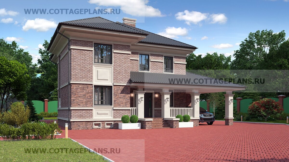 Фасады дома. Источник фото: https://www.cottageplans.ru