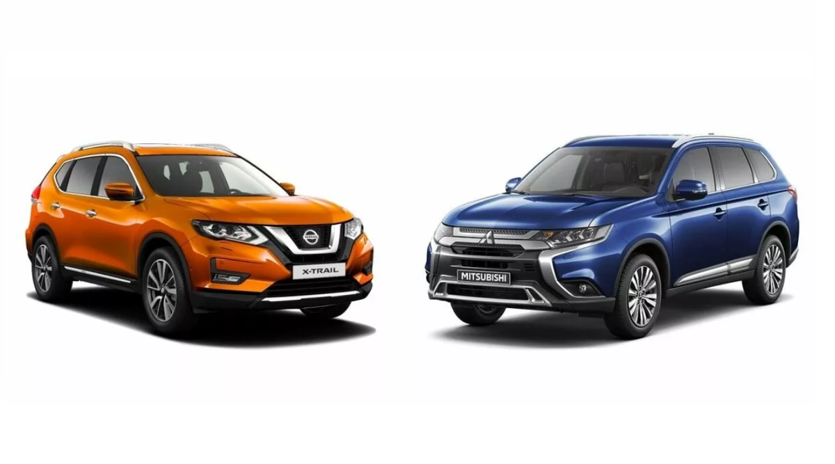 Митсубиси аутлендер сравнение. Mitsubishi Outlander vs Nissan x-Trail. Nissan x-Trail 2020. Mitsubishi Outlander 2022. Мицубиси Аутлендер 2018.