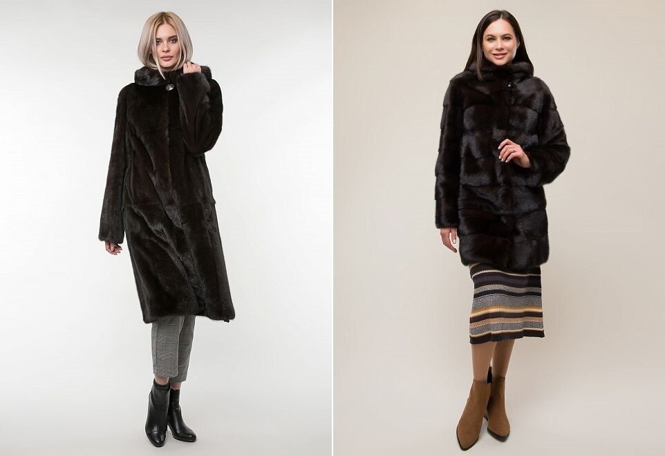 Шубы с продольной и поперечной раскладкой шкур 