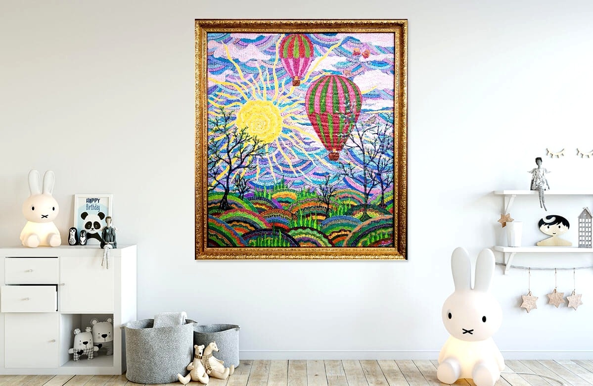 Иллюстрация автора с авторской картиной "Солнечное путешествие"