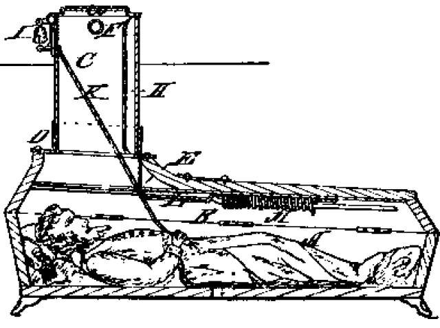 "Безопасный гроб". Конструкция 1868 года. 