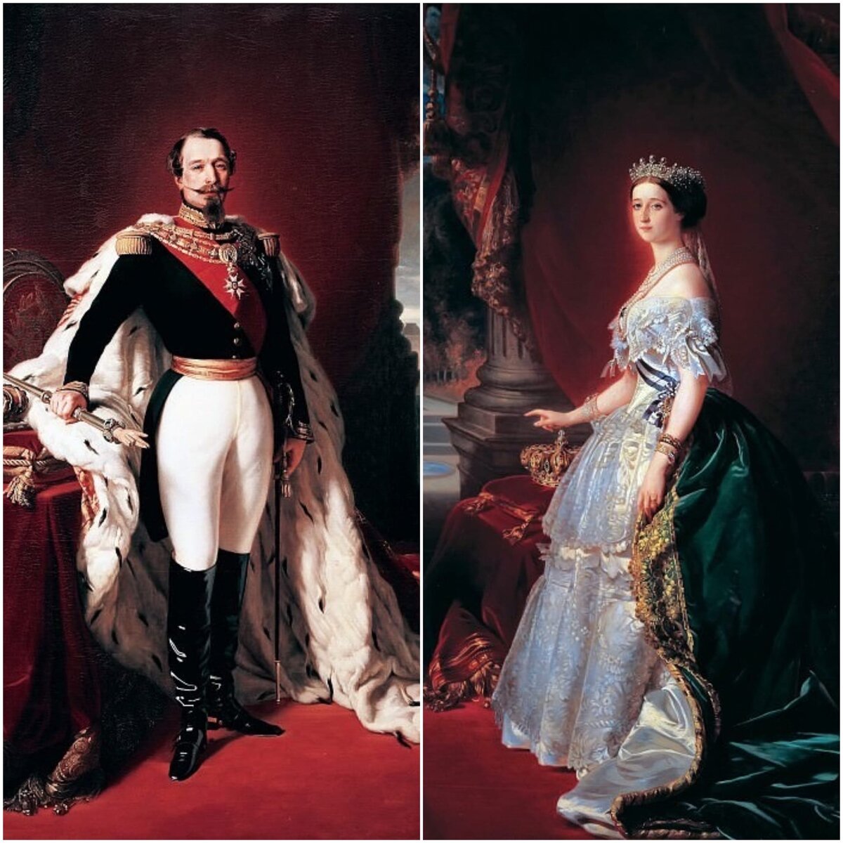 Император Франции Наполеон III и императрица Евгения