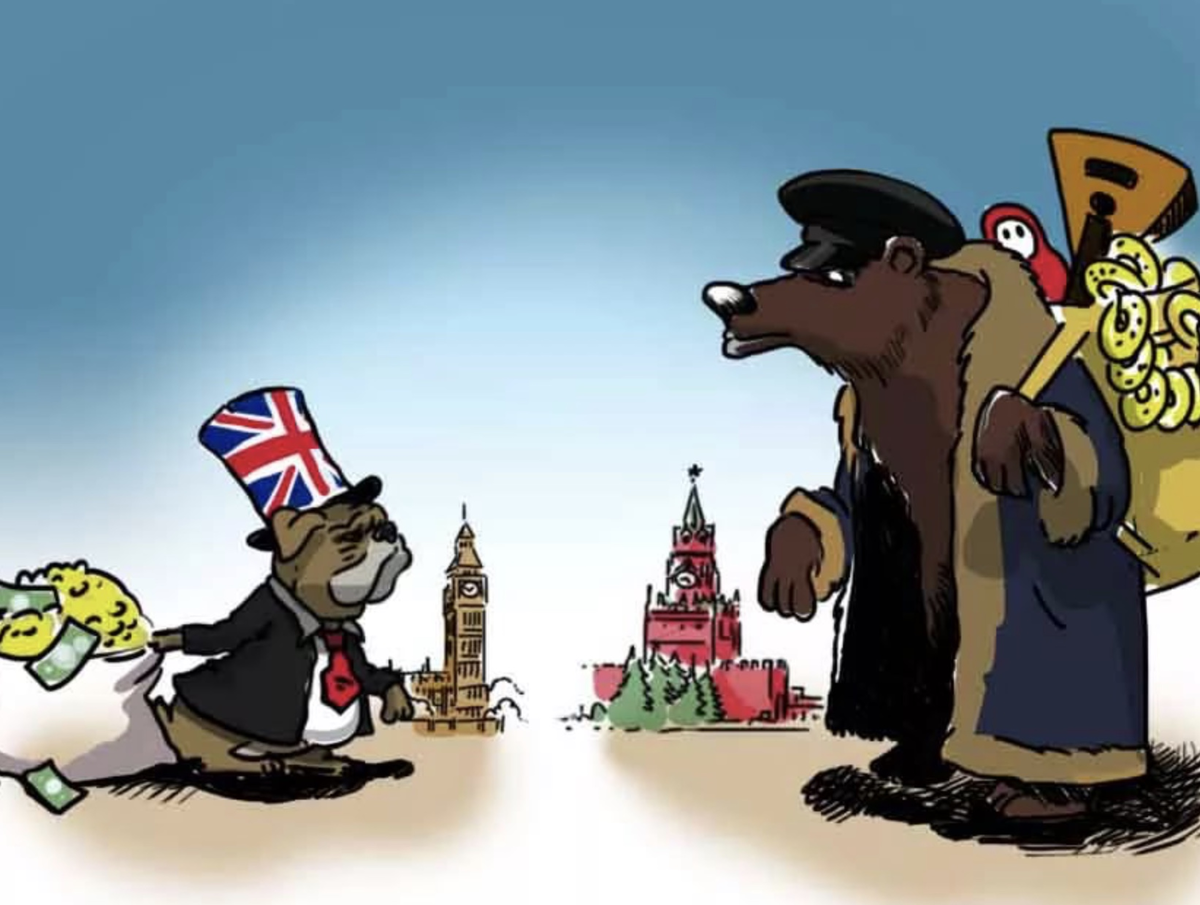 Англия против России. Россия против Великобритании. Карикатуры на англичан. Англичанин и русский.